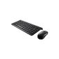 Perixx PERIDUO-707B PLUS DE, wireless mini keyboard and mouse set - 320x141x25mm - 2.4G - Up to 10m range - Nano USB receiver - piano black - QWERTY layout DE (Accessories)