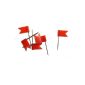 dalipo 31015 - marking pins, flag, 30 pieces, light-red