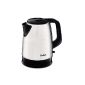 Tefal kettle KI150D dialogue, 1.7 L, 2,400 W, wireless, stainless steel / black (household goods)