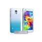 Yousave Accessories Samsung Galaxy S5 Case Blue / Clear Rain Drop Hard Case (Accessory)