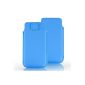 MACOON envelope SoftSkin for iPhone 5 & 5S Protective case with flap for withdrawal function, color: blue (accessory)