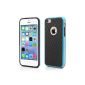 iProtect Cases iPhone 5c Case 3D Cube black / blue (Electronics)