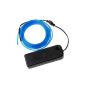 Timetop 3M Flexible Neon Light EL Wire Rope Tube with great decoration for the car controller, Party, christmas trees, Clubs variety of colors (blue)