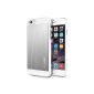 Spigen iPhone case 6 [Brushed Aluminum] IPhone 6 [Fit Series] [Aluminum Fit] [Satin Silver] Hard shell back with Brushed Aluminum iPhone 6 (2014) - Satin Silver (SGP10947) (Wireless Phone Accessory)