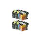 Set 10 Ink Cartridge for Brother LC125 LC127 with Chip - Black each 28ml, 14ml each Color alternatively.  (Electronics)