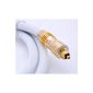 Premium Cable 1.5m Professional optical - Digital Cable High performance - triple shielded + nylon protection - 24k Gold Contacts - HD equipment, BLURAY, DVD, Freebox, PC and game console like Sony PS3 (Electronics)