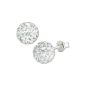 Silver Dream Earrings Glitzerkugel 8mm white zirconias Preciosa 925 sterling silver earring GSO2808W (jewelry)