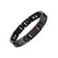 New Bracelet For Men By Willis Judd, Magnetic Titanium Black Carbon Fiber Inlay With Red, Wrapped In A Gift Box Free Black Velvet Free Tool To Remove The Links (Jewelry)