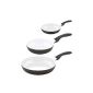 Set of 3 culinario ceramic pans, Ø 20, 24 and 28 cm, anthracite, non-stick and suitable for induction (household goods)