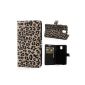 Cover case with foldable support system Leopard for Samsung Galaxy Note 3 (Electronics)