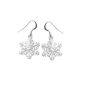 Snowflake earrings with 925 silver pin (jewelry)