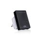 IVSO NEW 300 Mbit Wireless N WiFi Repeater Mini Router WiFi hotspot network amplifier Wireless, Black (Electronics)
