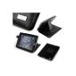 DURAGADGET Black Box Deluxe Leather Case for Apple iPad 1 to 16 GB 32 GB 64 GB, including versions Wifi & 3G (16GB 32GB 64GB) - Screen Protector BONUS