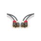 Mutec - 1m 2x RCA Stereo Audio Male to 2x RCA Male - 1m - Male Twin phono cable (Electronics)