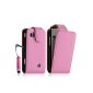 Cover shell case for Samsung Wave 575 S5750 + pale pink mini pen + screen film (Electronics)