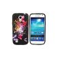 Me Out Kit FR TPU Gel Case for Samsung Galaxy S4 i9190 Mini - black multicolored butterflies (Wireless Phone Accessory)