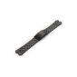 VicTsing 20mm Brand New Stainless Steel Watchband Bracelet Strap Watch Band for Pebble SmartWatch Steel 2 - Black (Electronics)