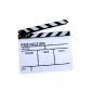 slate clap for the television movie film - quality white and black / black and white high acrylic film clapper movie clapper board with the stick - with adjustable bolts (Camera Photos)