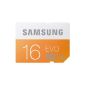 Samsung Memory SDHC UHS-I 16GB EVO Grade 1 Class 10 Memory Card Memory Card (up to 48MB / s data transfer rate) (Accessories)