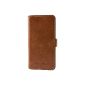 Case - Case handmade IPhone 6 - Case luxury flap 100% Genuine LEATHER with Lifetime Warranty - Light Brown - The best stylish protection for your smartphone - Case New Wallet - Bouletta - My Chic Case (Phone Accessory free wire)