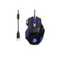 Patuoxun® 5500 dpi 7 Keys USB Wired Gaming Mouse for Gamers [support for LED light-processing and off] (Electronics)