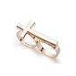Fashion Ladies' Ring Two Fingers Shape Golden Cross - Adjustable Height - Fashion Ring (Jewelry)