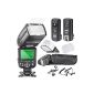 Neewer® NW-565 Professional E-TTL slave flash flash flash unit set for Canon Rebel T3i T3 T5i T4i XS T2i T1i Xsi Xti, EOS 650D 600D 1100D 1000D 550D 500D 450D 400D 350D 300D 5D Mark III 5D Mark II 5D 6D 7D 60D, 50D DSLR Camera Including: Neewer Auto-Focus Flash + 2.4 GHz 3-IN-1 Wireless Trigger + 2 cable (C1-C3 + cable cable cable) + Hard & Soft flash diffusers + lens cap holder (accessory)