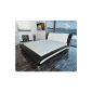Designer bed leatherette berths black bed frame 160x200 cm upholstered beds material A ++ quality fantastic leather look including futon bedding slatted double bed eco-friendly materials without delivery model no.  MB-002-TF