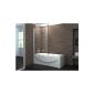 VALVE 130 x 140 cm 3 pieces.  Folding bath real glass shower enclosure shower enclosure 6mm (Misc.)