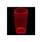 100 pieces 0.2L Reusable cups PC light red transparent (household goods)
