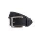LINDEMANN belt Men's Belts leather belt can be shortened Black (Textiles)
