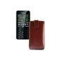 Favory Original genuine leather case for Nokia Asha 206 brown (Accessories)