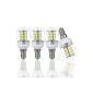 IDACA 4 x E14 220V 30 * 5050SMD 5W LED Bulb Lamp LED Spotlight Cool White (5W)