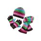 Black Canyon knitted hat with scarf and gloves 3-part Winterset (Sports Apparel)
