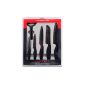 Chef Knife Set of 6 447990 Ceramic Knives Blade Black 30 x 37 x 3.4 cm (Kitchen)