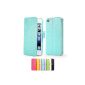 Mulbess Apple iPhone 5C DearStyles Flip Ultra Slim Case Cover Leather Case Cover for iPhone 5C Color Tiffany (Electronics)