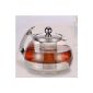 Teapot 1,2 Liter Stainless Steel Glass (household goods)