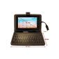 Leather Protective Case with USB keyboard and included stylus for 7 