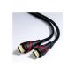 2m High Speed ​​(HQ) HDMI cable 1.4a (Ultra HD) with Ethernet (network) Real 3D / xvColor and Deep Color / ARC (Audio Return Channel) - CEC / Standard 1.4a / 1080p | 2160p | 4K (Ultra HD TV) | 2 meters (Electronics)