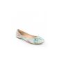 Ideal Shoes - Ballerinas with flowery lace Reina (Clothing)