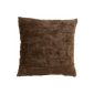 Cover imitation fur and suede cushion Chocolate