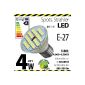 ALMIPEX E27 LED lamp 4W (320lm - 4500K - White - 24 x 5050 SMD LED - 120 ° viewing angle - E27 - 230V AC - 4 Watt - Ø 50 x 54 mm)