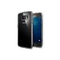 Hull Galaxy S6, Spigen® [AIR CUSHION] Hull Galaxy S6 Protection Bumper ** NEW ** [Ultra Hybrid] [Black Smoke] Air Cushion Technology in Angles - Bumper case with Display Back to Galaxy S6 - Smoke Black (SGP11316) (Wireless Phone Accessory)