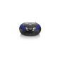 Lenco SCD-37 Portable FM radio with CD player (USB 2.0) Blue (Electronics)
