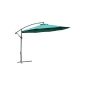 Sunshade umbrella Garden umbrella aluminum green Ø 3.5 m