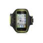 F8Z894cwC00 Belkin Sports Armband Neoprene Case for iPhone 4 and 4S Black / Yellow (Wireless Phone Accessory)