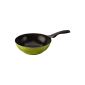 Culinario wok with environmentally friendly ecolon ceramic coating, induction, Ø 30 cm, green (household goods)
