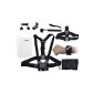 TARION 8 in 1 / set 9 rooms - Kit Attaching Accessories / Mounting wrist / head / chest - chest harness mounting + Head Strap Bracelet + + Boom etc.  for GoPro HD Hero 1/2/3 / 3+ (Electronics)