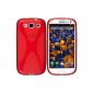 mumbi X TPU Skin Case Samsung Galaxy S3 i9300 / S3 Neo Silicone Case Cover - Silicone Protector Cover semi transparent red (Accessories)