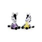 Zebra and Elzee Zou plush 33 cm Originally Collection Zou & Friends Dress Yellow and purple Super Soft (Toy)